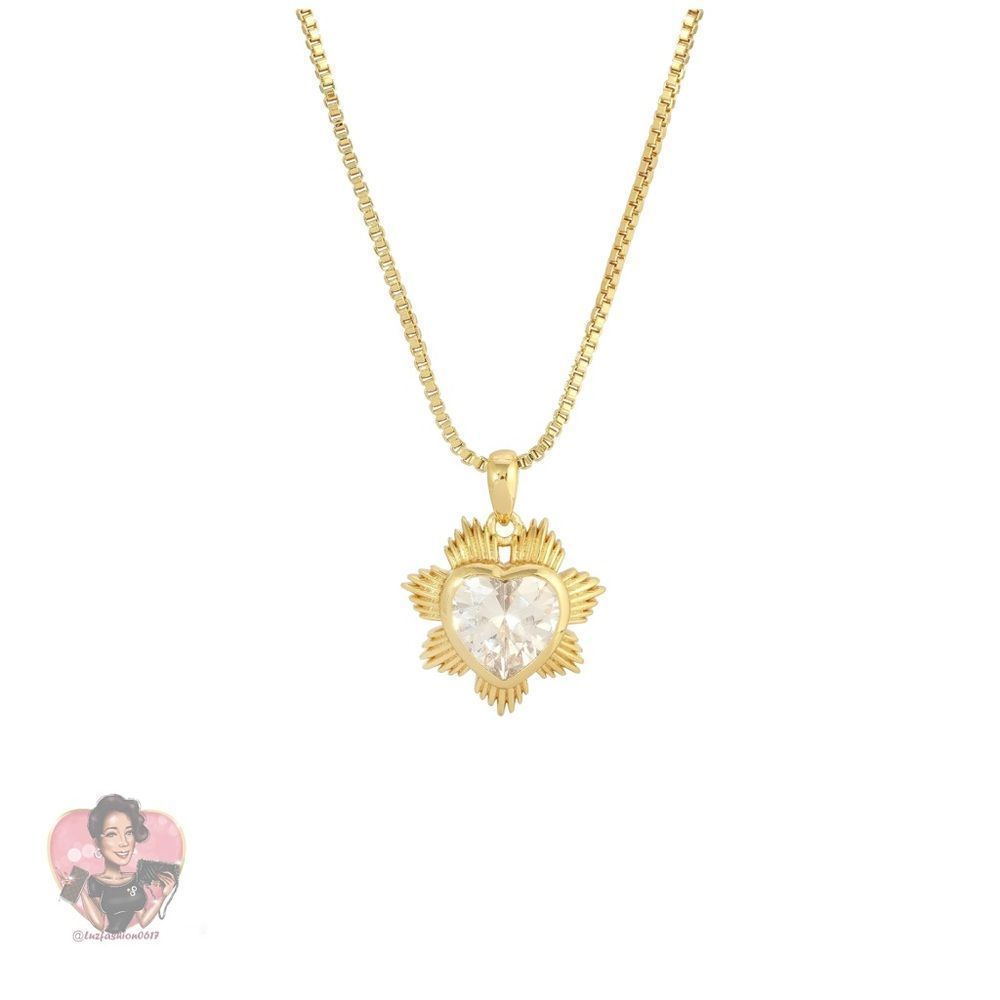 JOY DRAVECKY Crown Heart Necklace